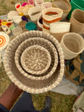 Two-Tone Nested Sisal Bowl Set (3-Piece)
