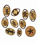 Hand-Woven Fridge Magnet Basket — Round Flat