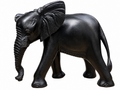 Carved Hardwood Elephant Sculpture