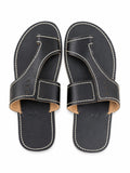 Classic Black Leather Thong Sandals