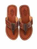 Hand-Tooled Leather Thong Sandals