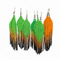 Beaded Fringe Tassel Earrings
