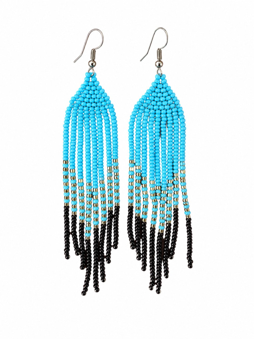 Beaded Fringe Tassel Earrings