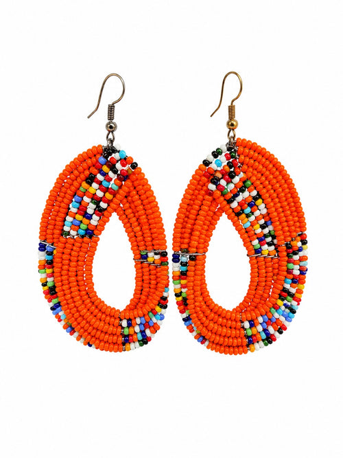 Beaded Hoop Earrings