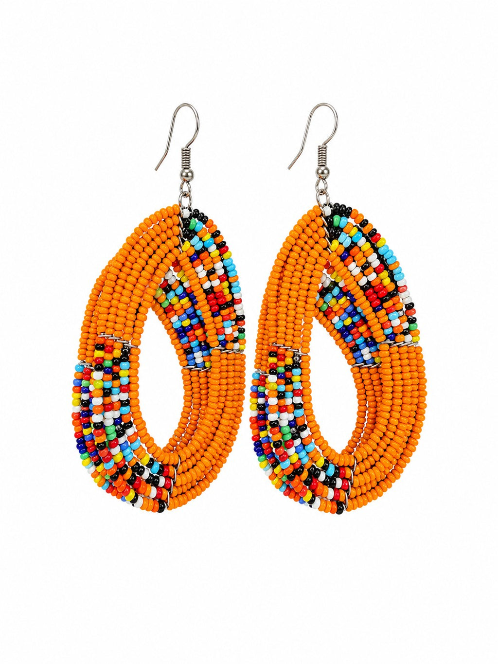 Beaded Hoop Earrings