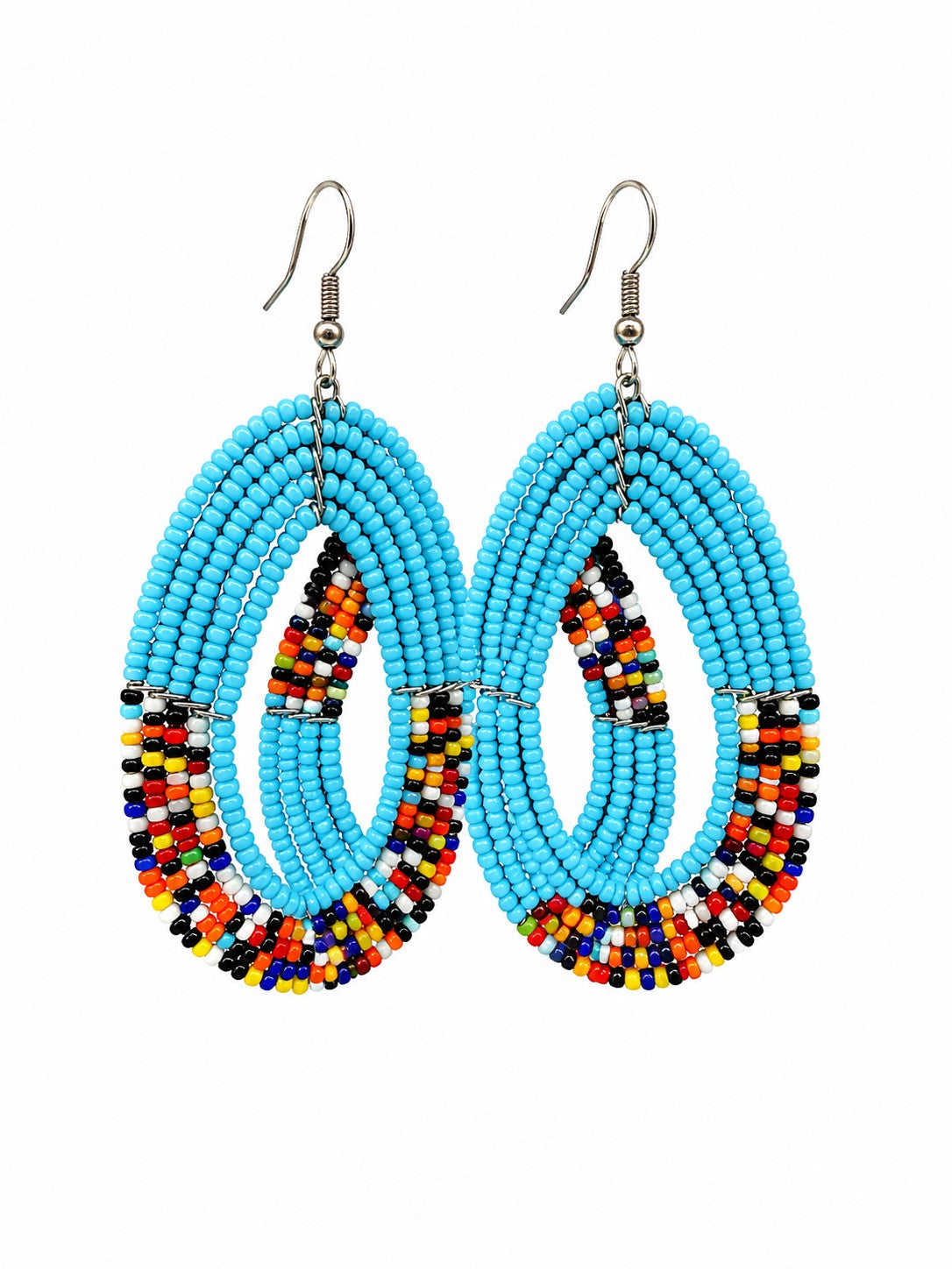 Beaded Hoop Earrings
