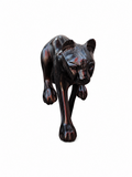 Carved Ebony Cheetah Sculpture