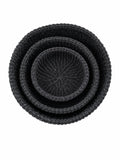 Black Nested Sisal Bowl Set (3-Piece)