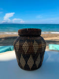 Hand-Woven Lidded Storage Jar