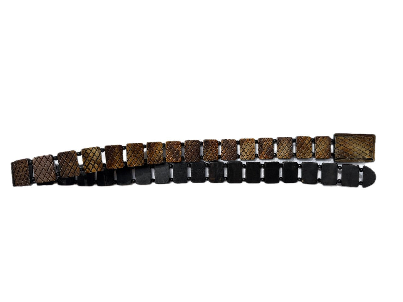 Lattice Weave Carved Horn Belt