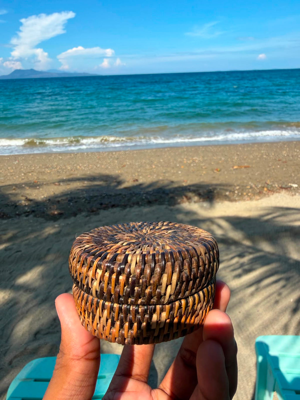 Hand-Woven Small Lidded Basket