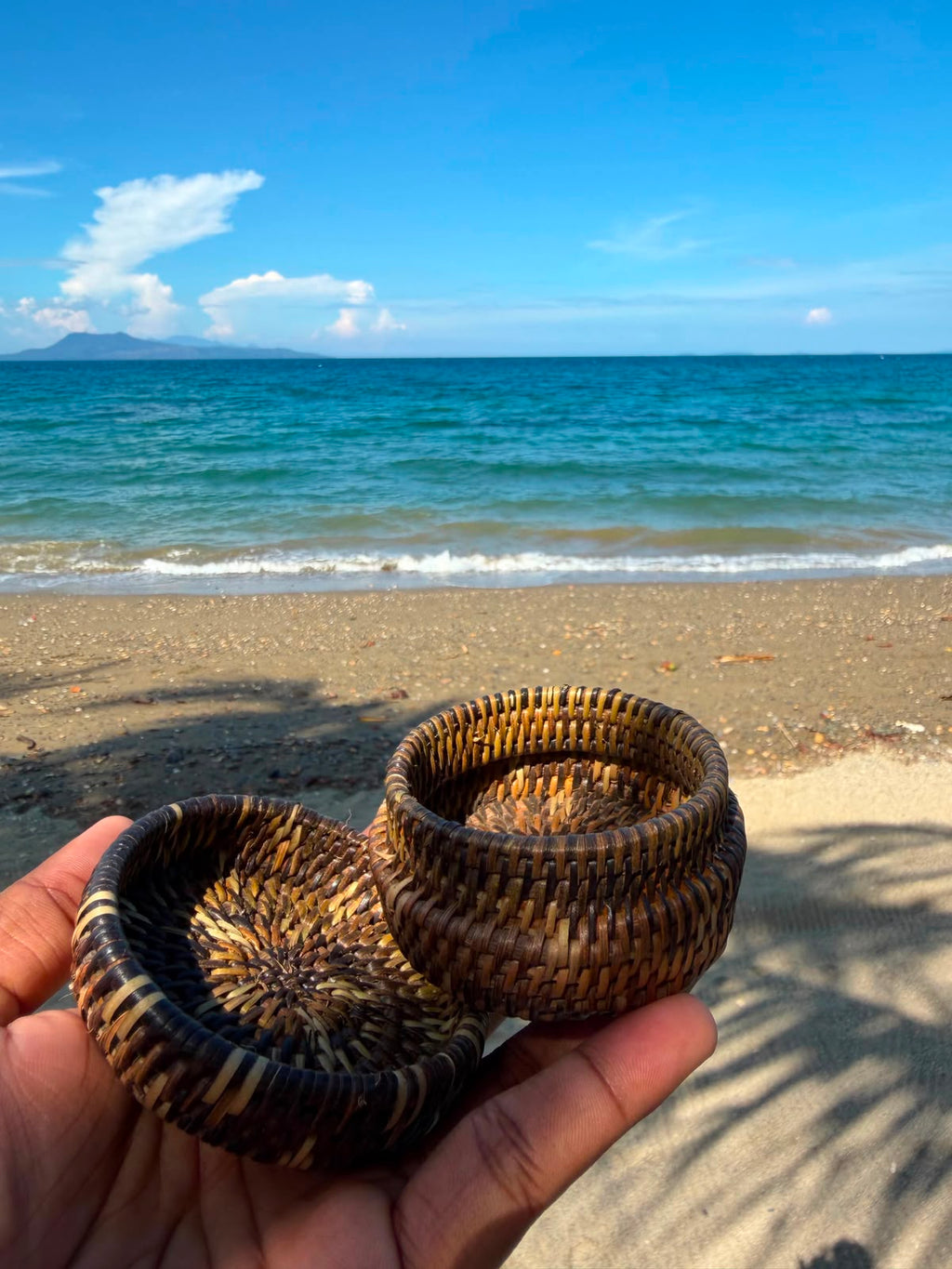 Hand-Woven Small Lidded Basket