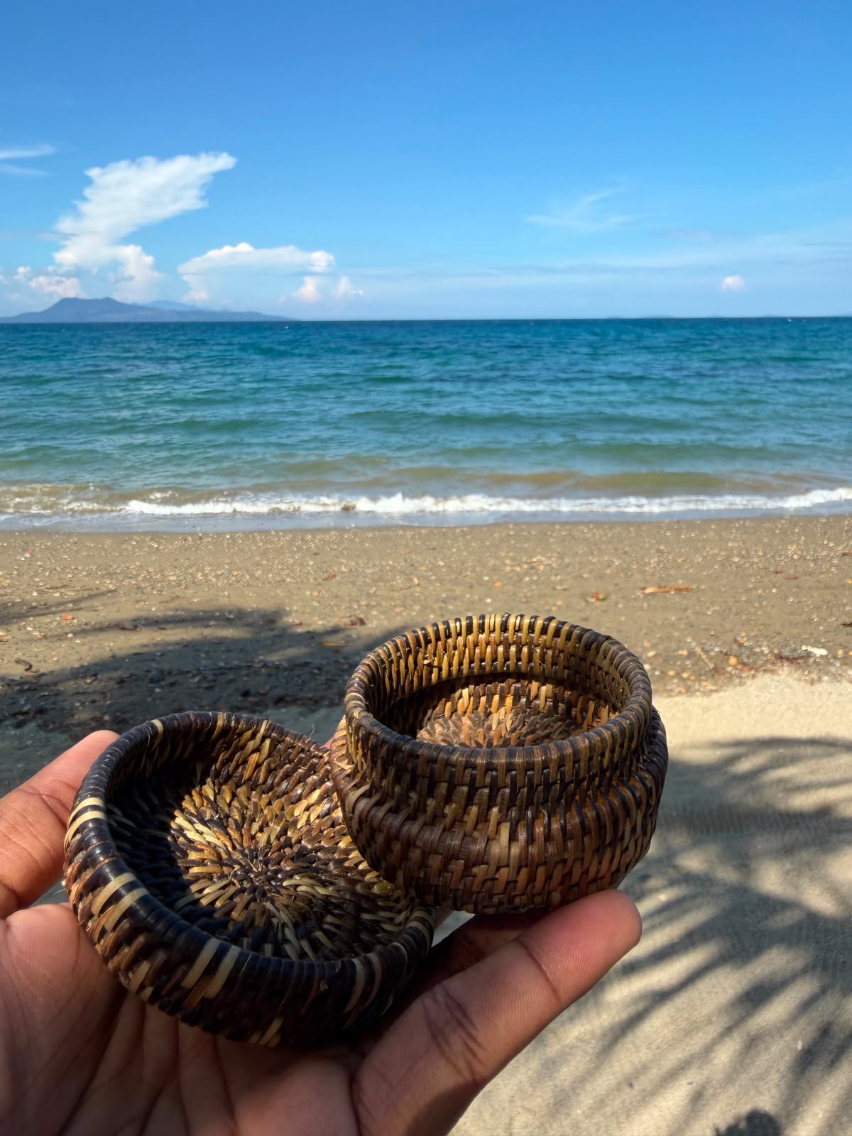 Hand-Woven Small Lidded Basket